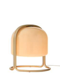 west elm Remy Domed Glass Table Lamp, Beige, Beige
