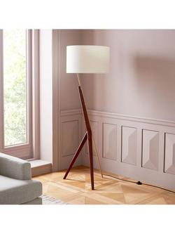 west elm Caldas Wood Floor Lamp, Light Brown - view 2, Brown Light