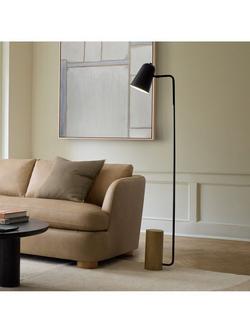 west elm Liam Wood Base Floor Lamp, Black - view 2, Black Black