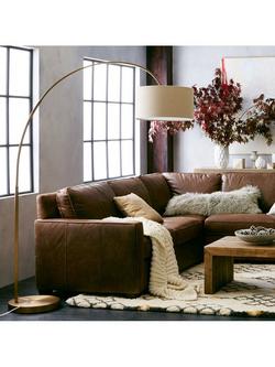 west elm Overarching Floor Lamp, White - view 2, White White