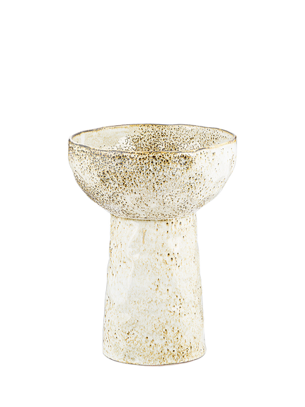 nkuku Anjuna Glaze Bowl, Large, White Multi White