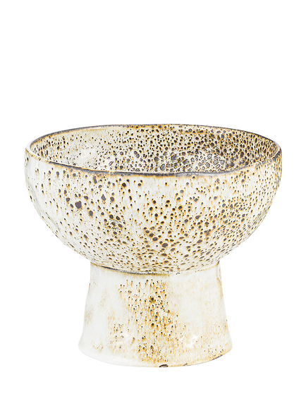 nkuku Anjuna Glaze Bowl, Small, White Multi White