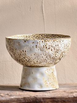 nkuku Anjuna Glaze Bowl, Small - view 2, White Multi White
