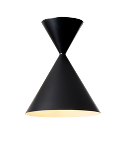 west elm Warren Flush Ceiling Light, Black, Black Black