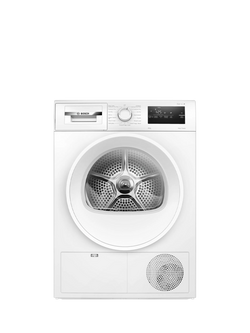Bosch Series 4 WTH85225GB Freestanding Heat Pump Tumble Dryer, 8kg Load, White, White