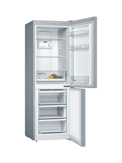 Bosch Series 2 Freestanding 60/40 Fridge Freezer, KGN33NLEBG, KGN33NWEBG - view 2, Stainless Steel