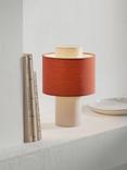John Lewis Vicente Layered Fabric Mini Table Lamp, Sunset Orange