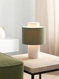 John Lewis Vicente Layered Fabric Mini Table Lamp, Sage Green