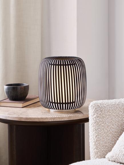 John Lewis Harmony Ribbon Table Lamp - view 2, Black