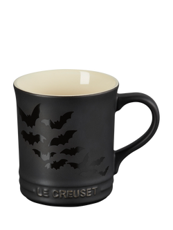 Le Creuset Bat Stoneware Mug, 400ml, Matte Black, Matte Black