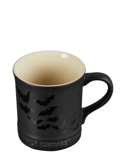 Le Creuset Bat Stoneware Mug, 400ml, Matte Black - view 2, Matte Black
