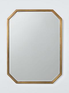John Lewis Marlborough Metal Wall Mirror, 81 x 61cm, Brass Antique