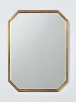 John Lewis Marlborough Metal Wall Mirror, 81 x 61cm, Antique Brass, Brass Antique