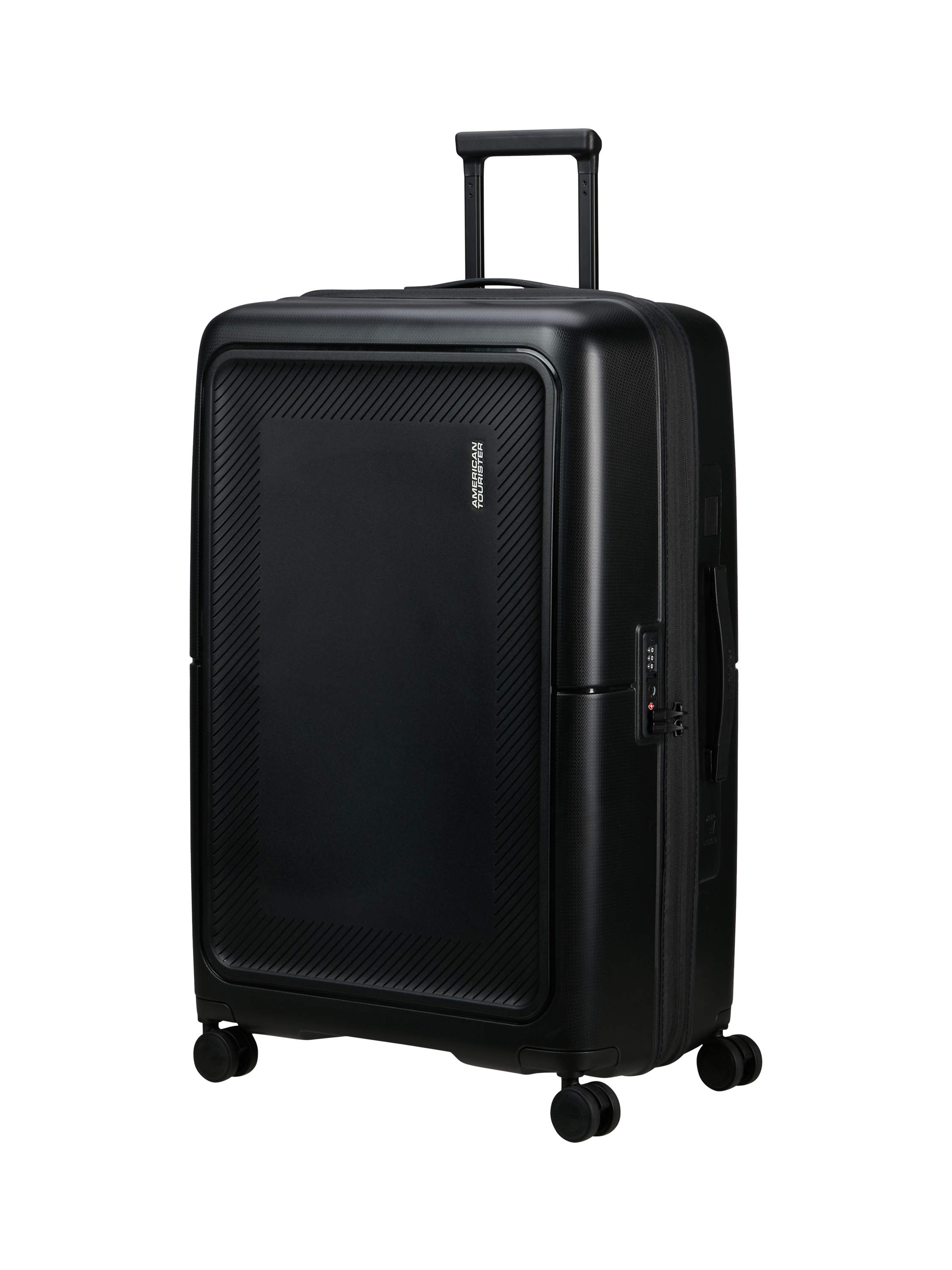 American Tourister Dashpop 8-Wheel 77cm Expandable Large Suitcase, True Black