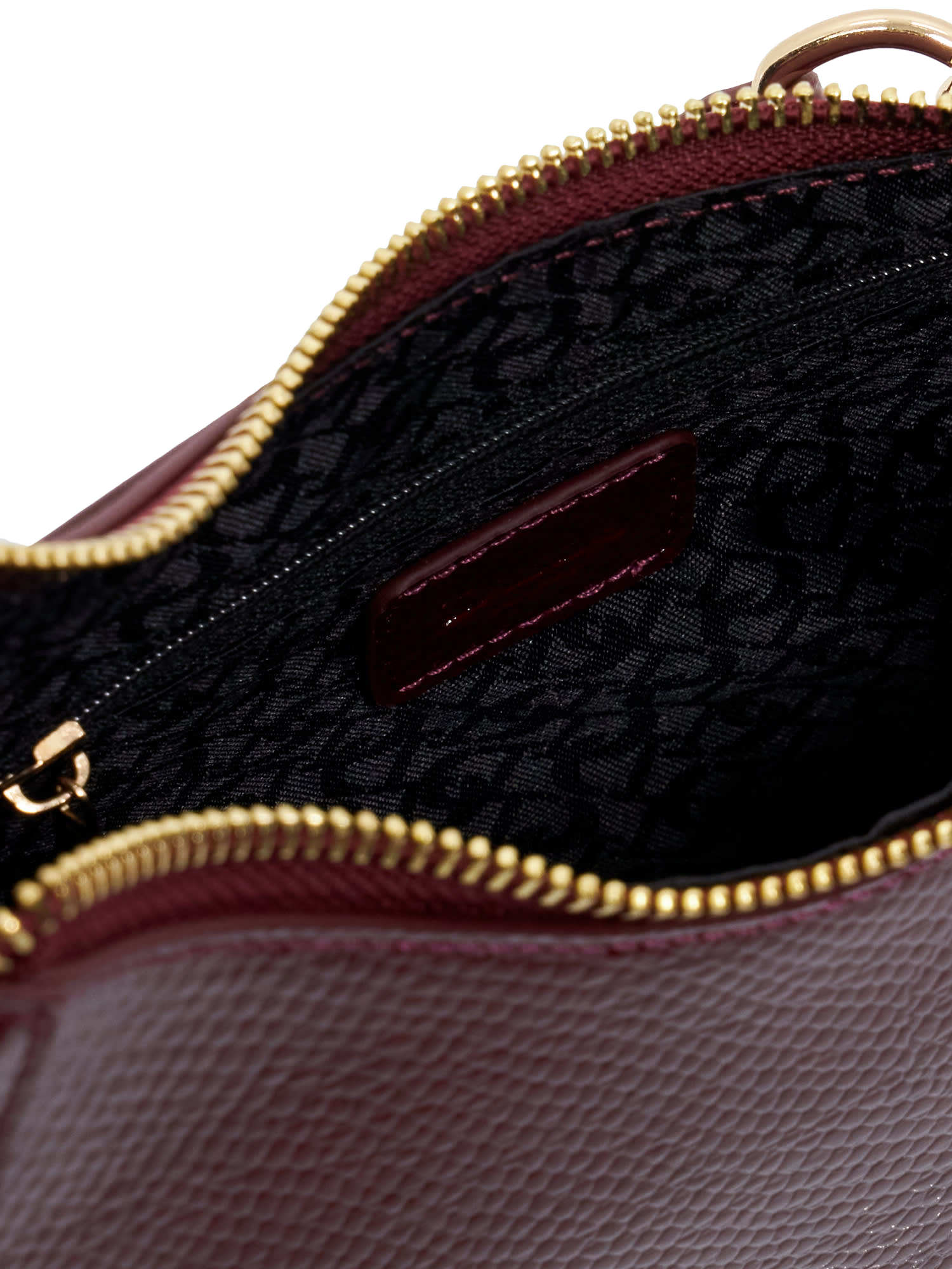 Product image 4 of 5, which shows Dune London Direction Reptile Effect Shoulder Bag, Berry
