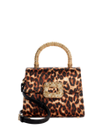 Dune Bolenna Satin Leopard Clutch Bag, Multi