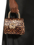 Dune Bolenna Satin Leopard Clutch Bag, Multi