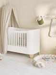 Gaia Baby Serena Cotbed, Mattress, Mattress Protector and Sheets Bundle, White/Natural