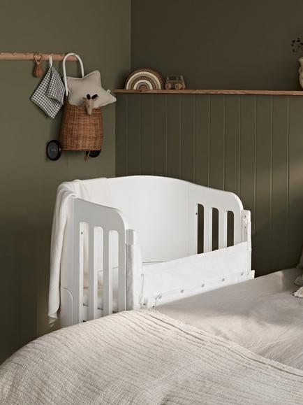 Gaia Baby Serena Bedside Crib Add-On Bundle - view 2, White/Natural