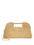 Dune Elsabeth Raffia Clutch Bag, Neutral