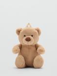 Mango Fluffy Bear Backpack, Light Brown