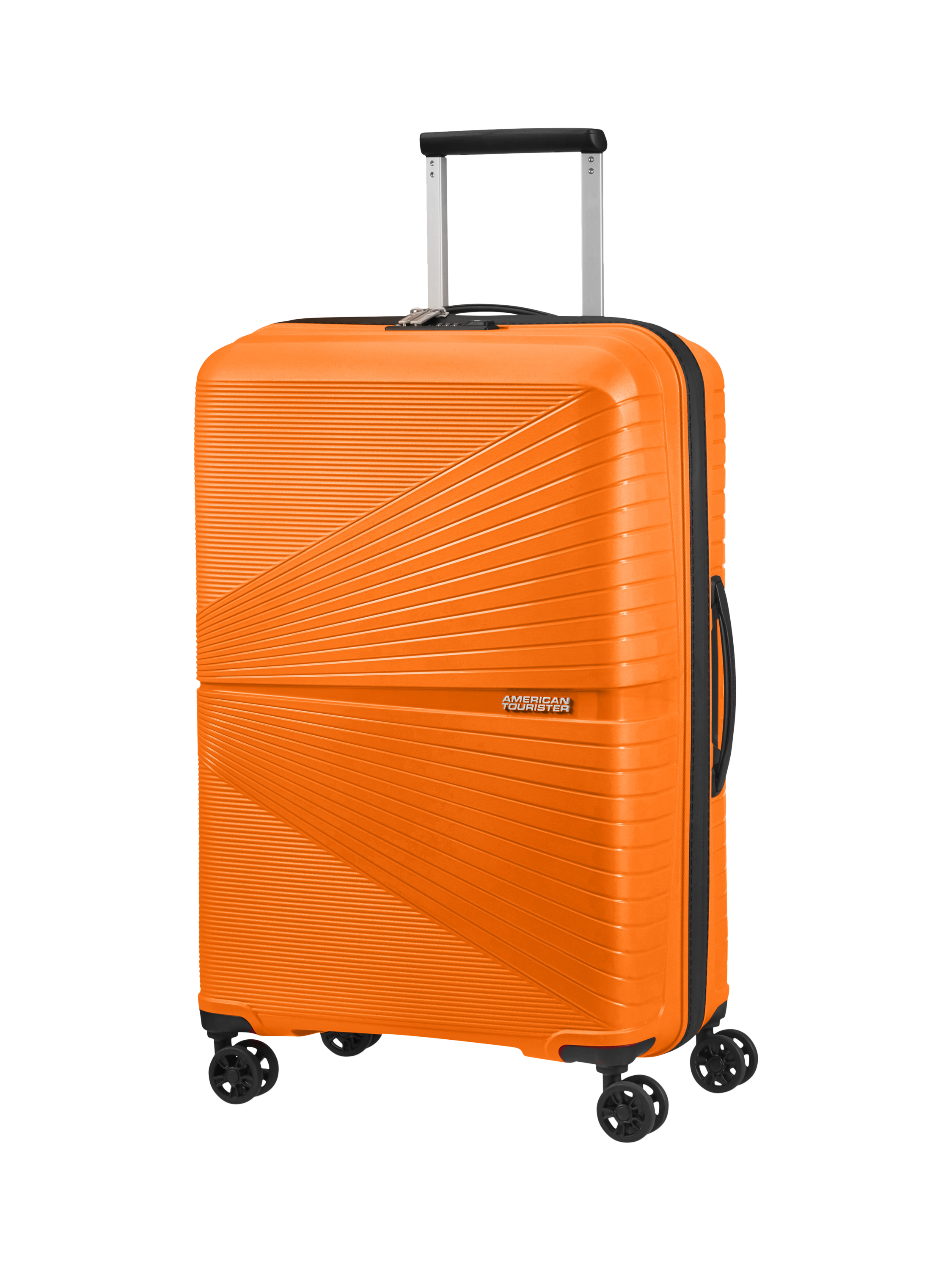 American Tourister Airconic 4-Wheel Spinner 67cm Medium Suitcase, Mango Orange