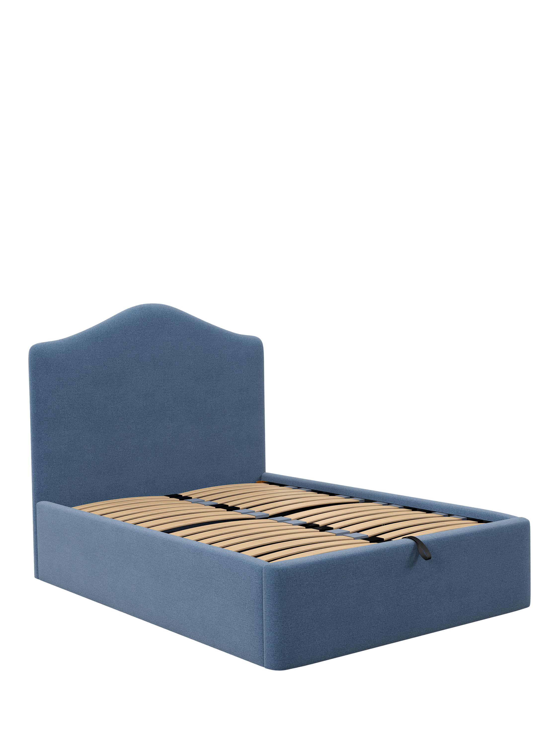John Lewis Alice Ottoman Storage Upholstered Bed Frame, Super King Size, Brushed Tweed Ocean
