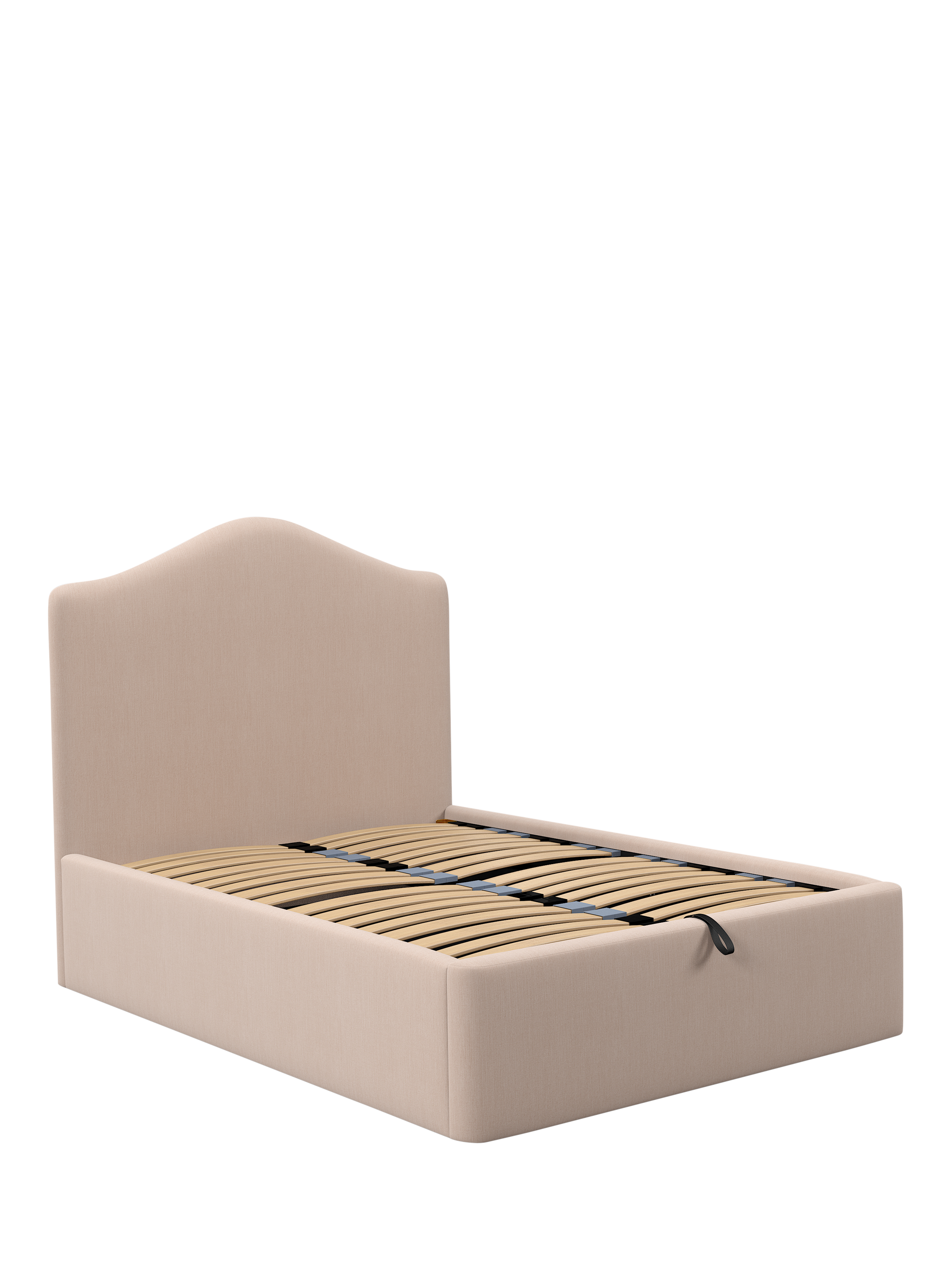 John Lewis Alice Ottoman Storage Upholstered Bed Frame, Super King Size, Cotton Effect Pink