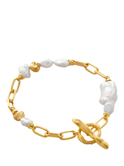 Monica Vinader x Amy Powney Keshi Pearl Chain Bracelet, Gold, Gold