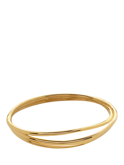 Monica Vinader Nura Wrap Bangle, Gold, Gold