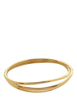 Monica Vinader Nura Wrap Bangle, Gold, Gold
