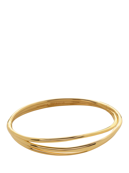 Monica Vinader Nura Wrap Bangle, Gold, Gold