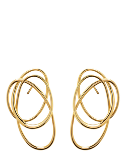 Monica Vinader Nura Cocktail Wrap Earrings, Gold, Gold