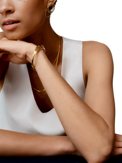 Monica Vinader Nura Cocktail Wrap Earrings, Gold - view 2, Gold