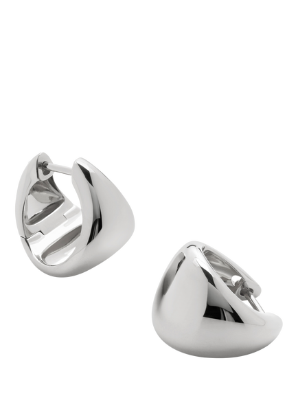 Monica Vinader Tapered Small Hoop Earrings, Silver
