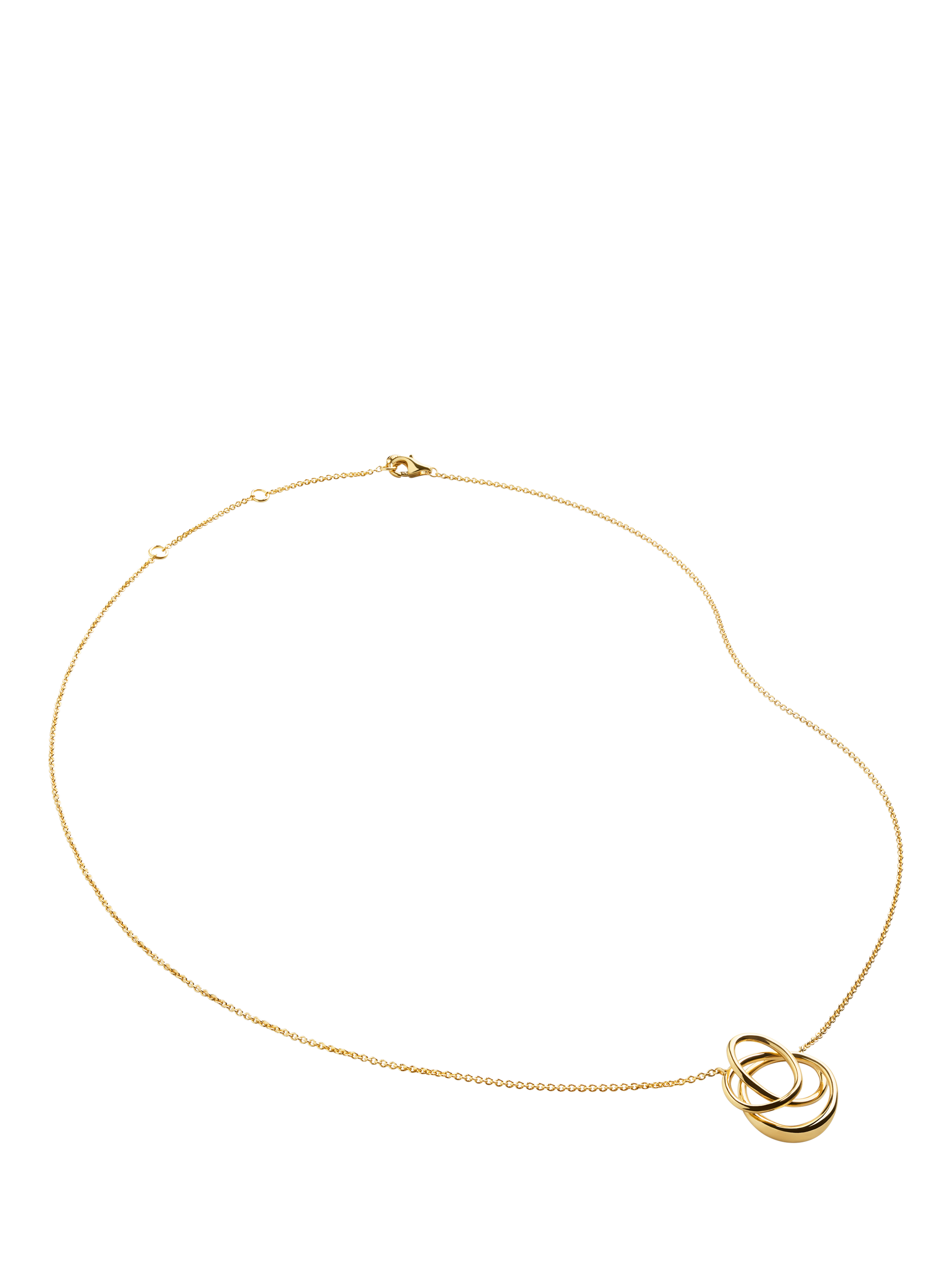 Product image 1 of 2, which shows Monica Vinader Nura Wrap Pendant Necklace, Gold