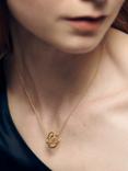 Monica Vinader Nura Wrap Pendant Necklace, Gold