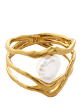 Monica Vinader X Amy Powney Pearl Ring, Gold