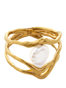 Monica Vinader X Amy Powney Pearl Ring, Gold, Gold