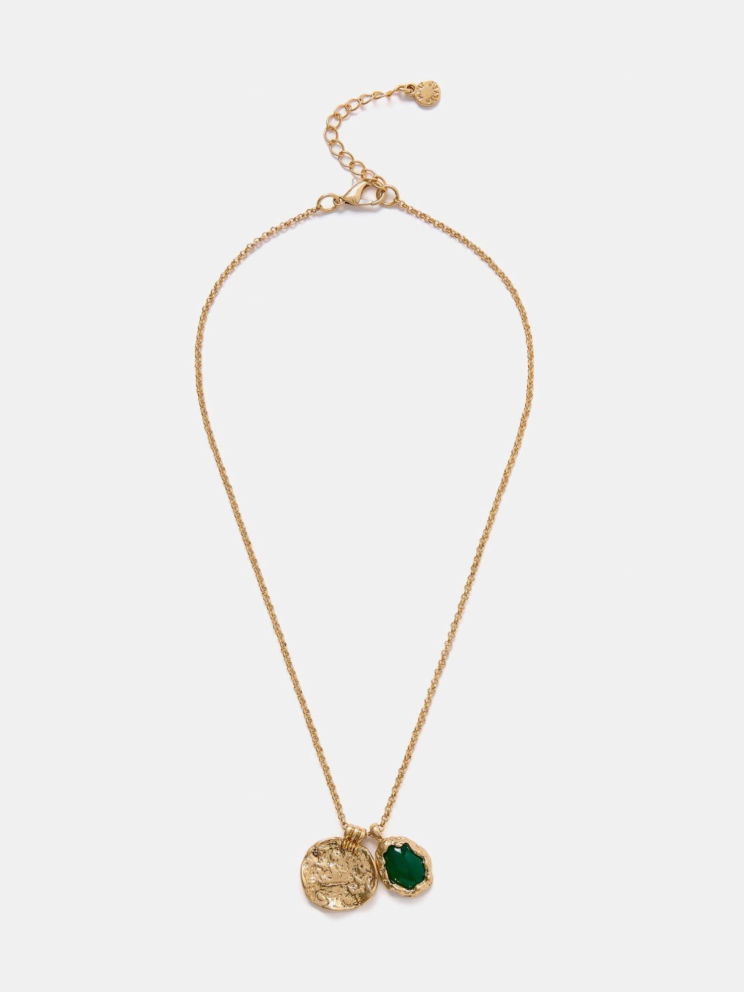 Mint Velvet Double Pendant Chain Necklace, Gold