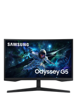 Samsung Odyssey G55C LS27CG552EUXXU QHD Curved Gaming Monitor, 27", Black