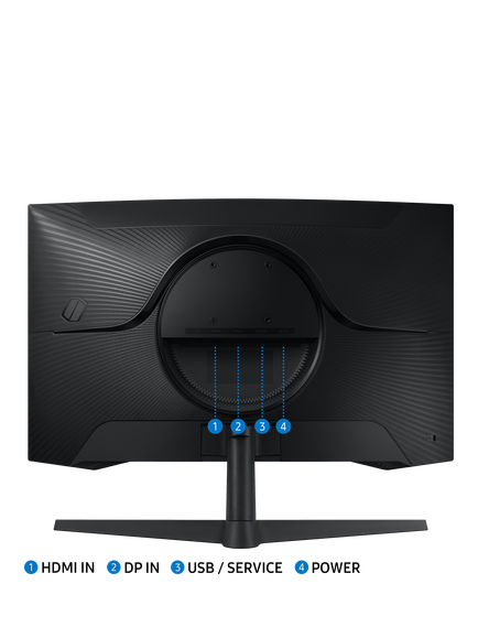 Samsung Odyssey G55C LS27CG552EUXXU QHD Curved Gaming Monitor, 27", Black - view 2, Black