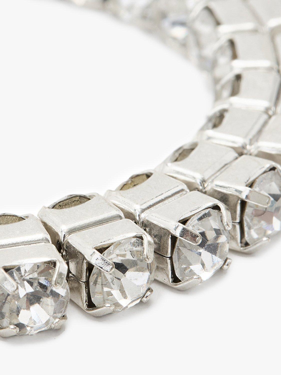 Product image 4 of 4, which shows AllSaints Crystal Bracelet, Silver