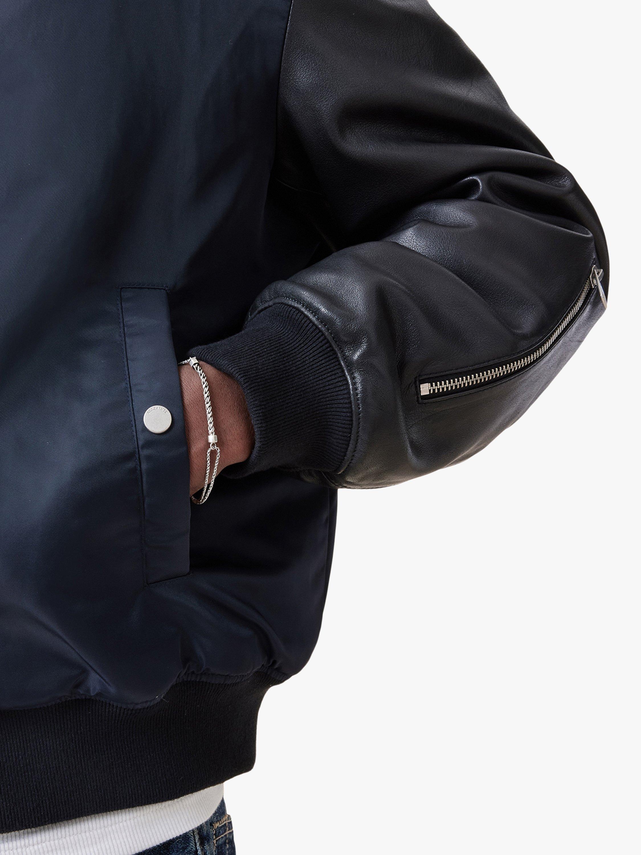 Product image 5 of 5, which shows AllSaints Unisex Double Curb Chain Link Bracelet, Silver