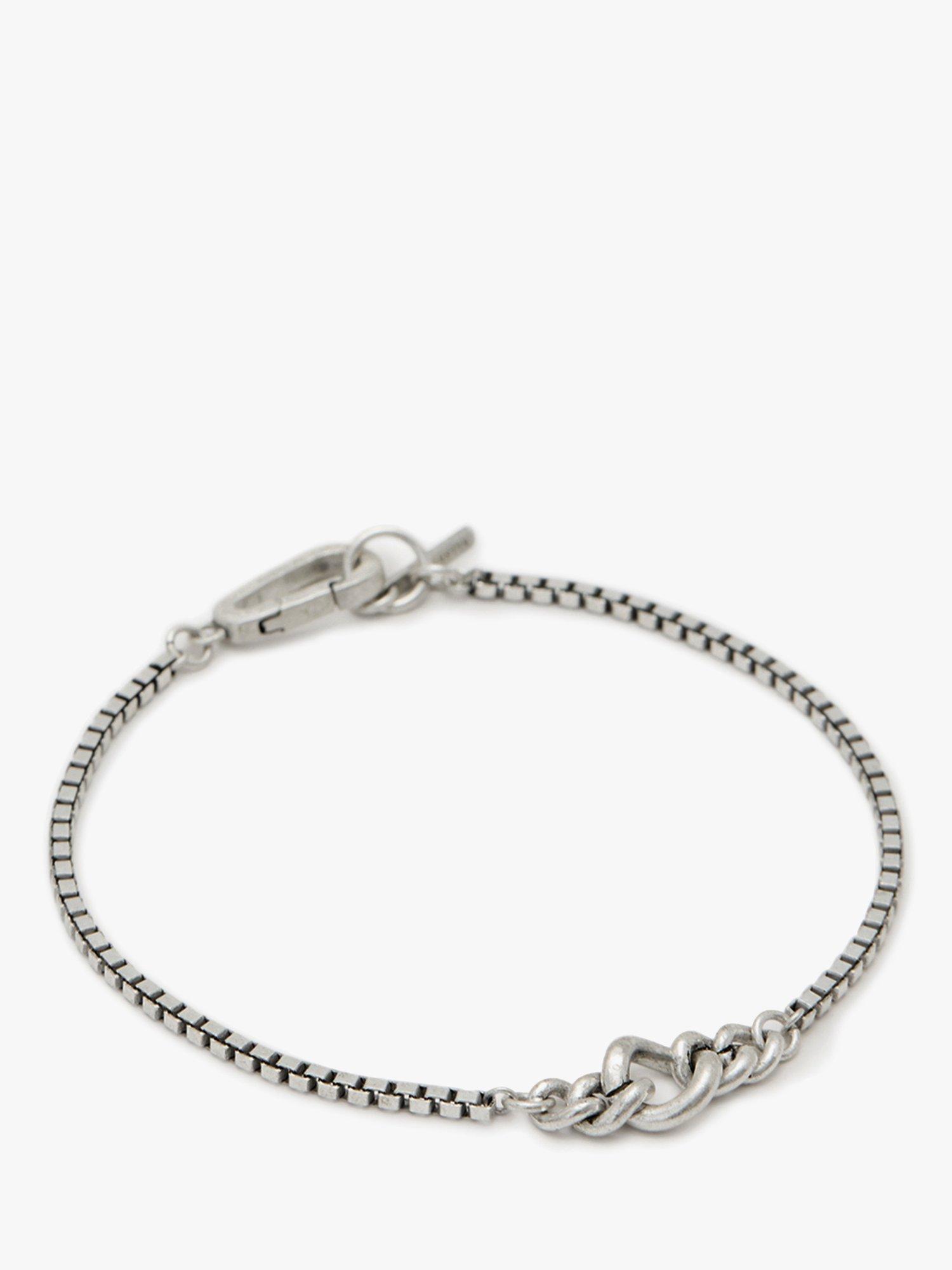 AllSaints Curb Chain Link Bracelet, Silver