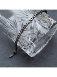Hoxton London Men's Oxidised Grooved Box Bracelet, Silver
