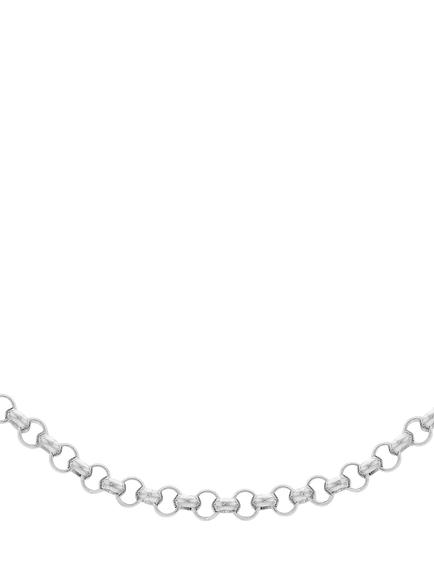 Hoxton London Men's Round Belcher Chain Necklace, Silver, Silver