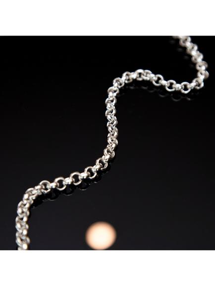 Hoxton London Men's Round Belcher Chain Necklace, Silver - view 2, Silver
