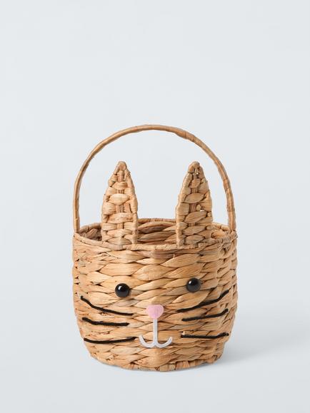 John Lewis Round Wicker Bunny Basket, Natural