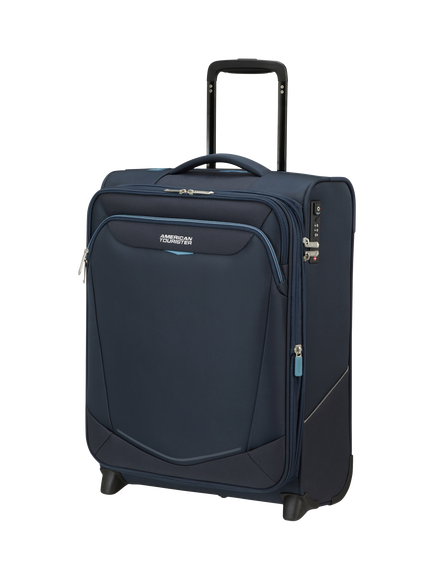 American Tourister Summeride Expandable 55cm Suitcase, Navy, 44.5/48.5L, Navy